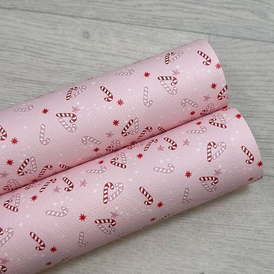 Candy Canes & Stars Leatherette