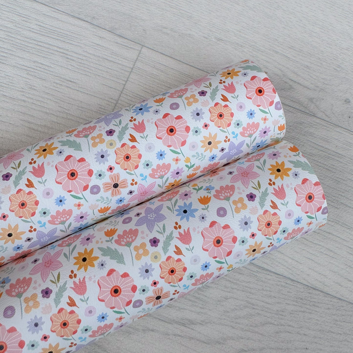 Blooms Of Spring Floral Leatherette