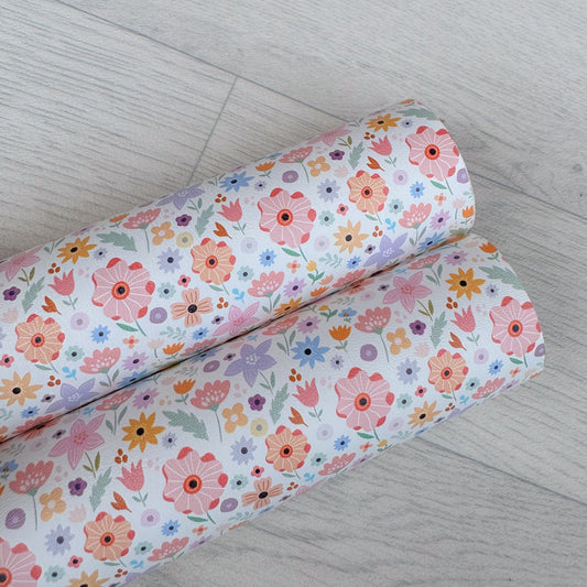 Blooms Of Spring Floral Leatherette
