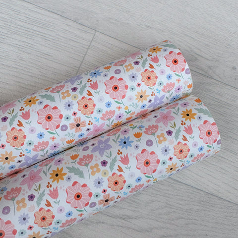 Blooms Of Spring Floral Leatherette