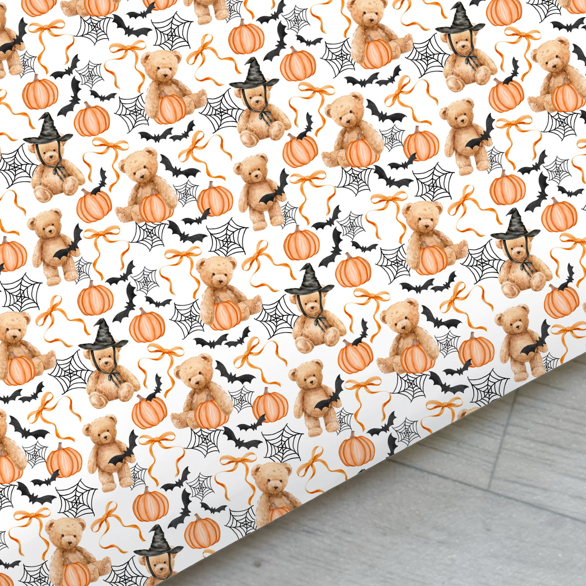 Halloween Bears Faux Leather Sheet