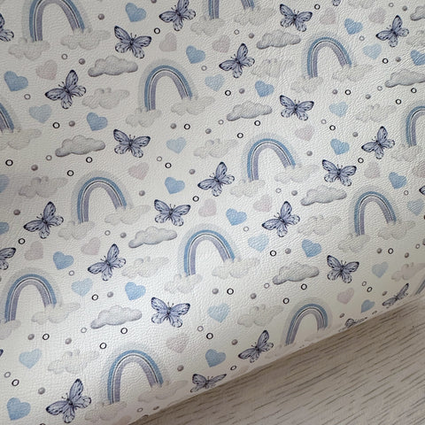 Rainbows & Blue Butterflies Leatherette