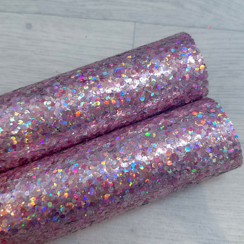 Extra Chunky Hologram Pale Pink Chunky Glitter