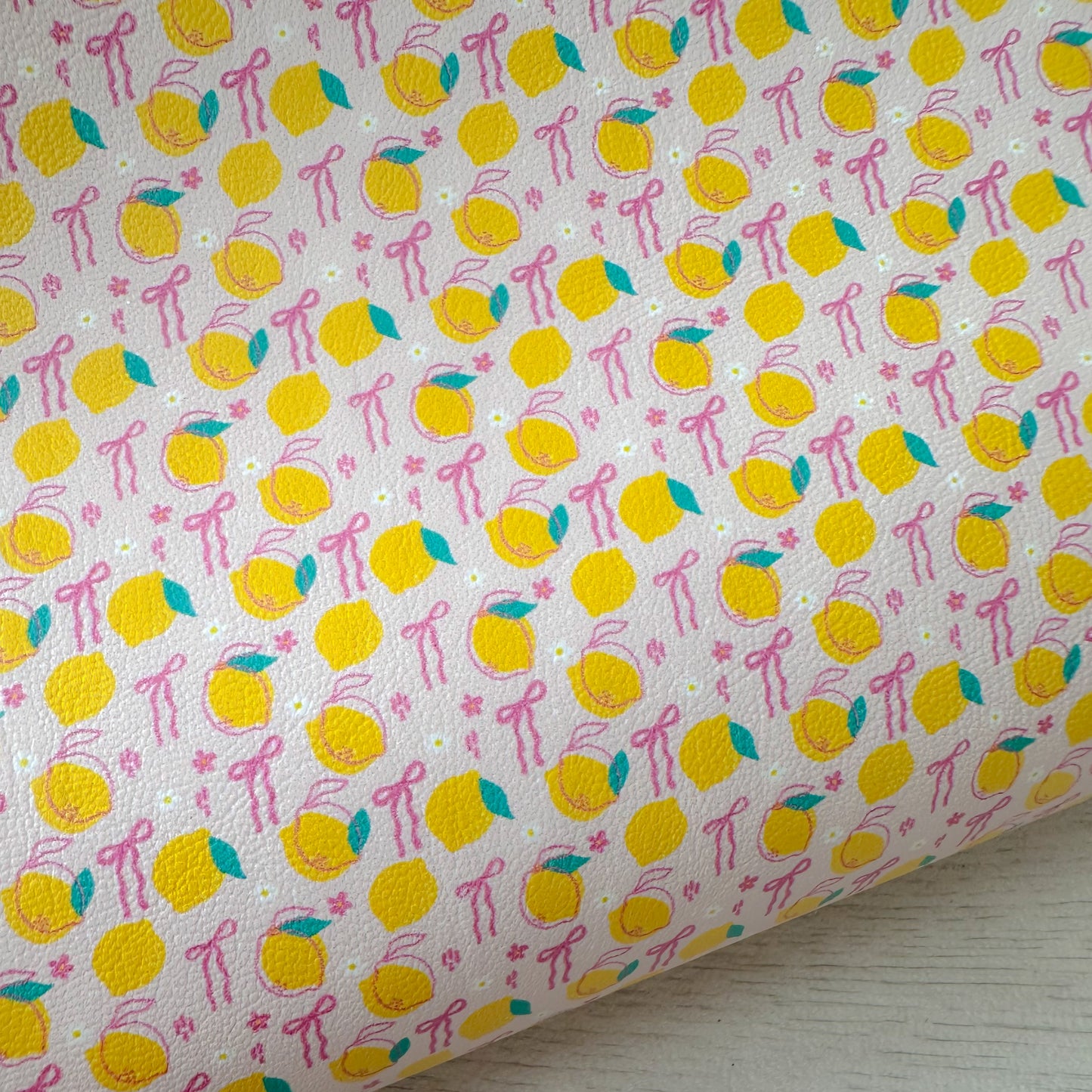 Lemons & Pink Bows Leatherette