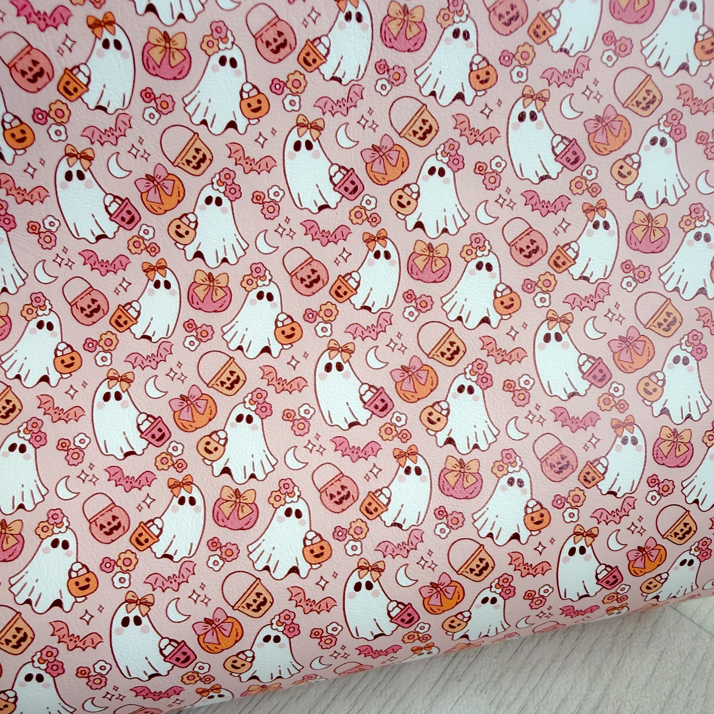 Ghostie Trick or Treat Faux Leather Sheet
