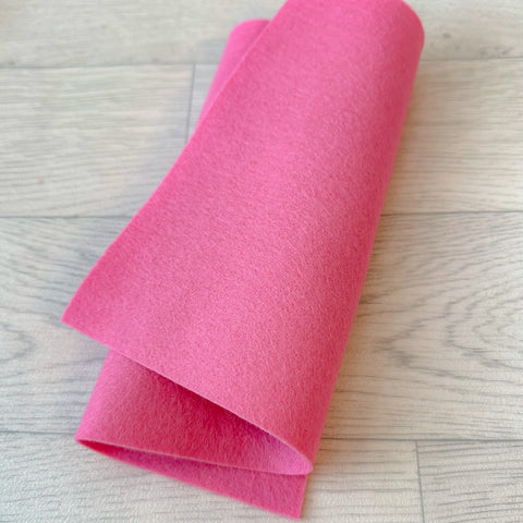 Candy Pink 100% Merino Wool Felt
