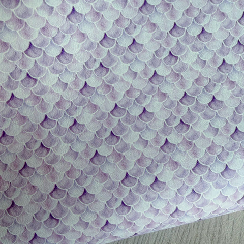 Watercolour Scales Purple Faux Leather