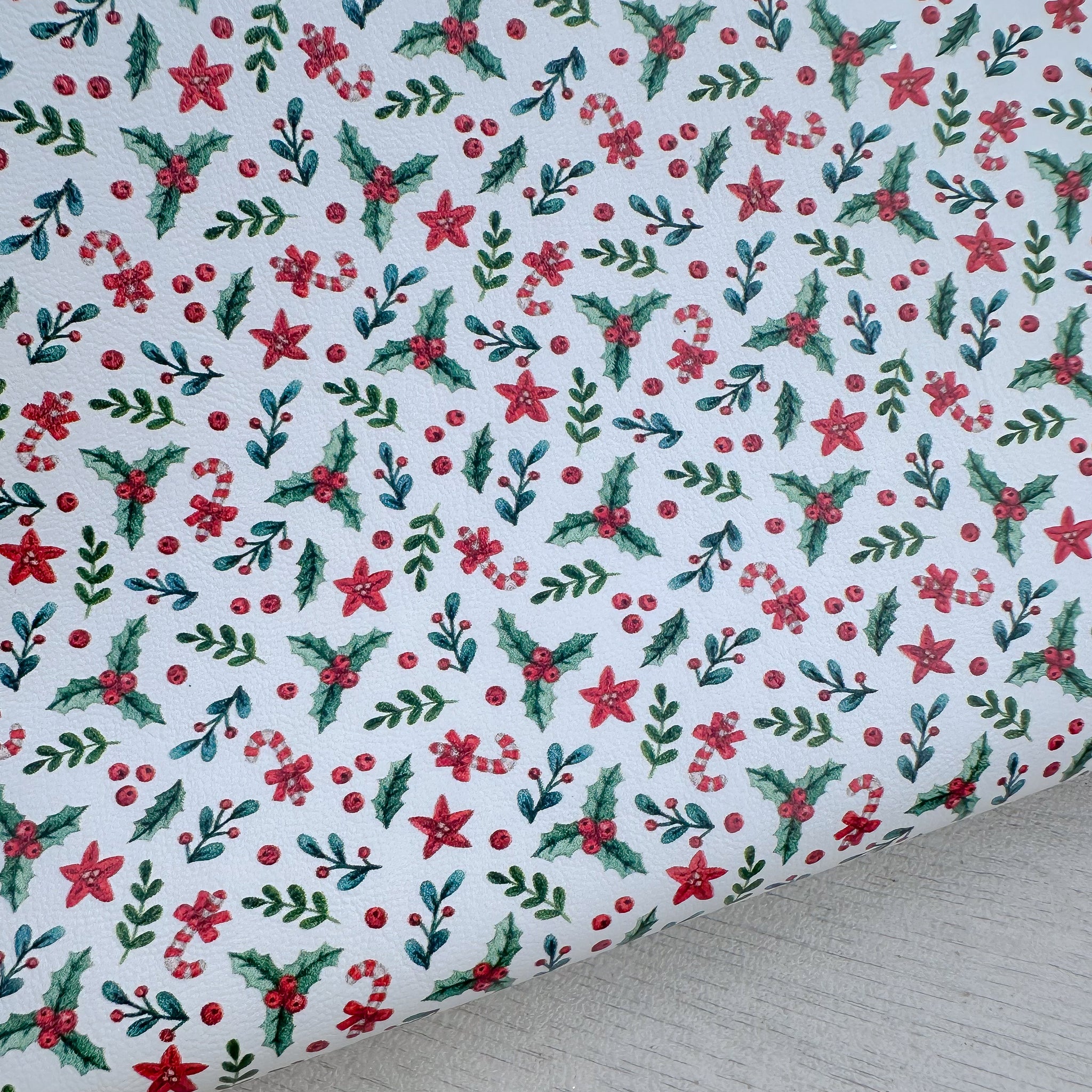 Festive Greenery Leatherette