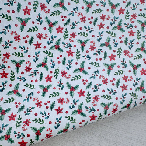 Festive Greenery Leatherette