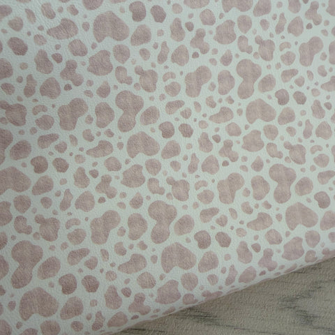 Pink Cow Print Leatherette