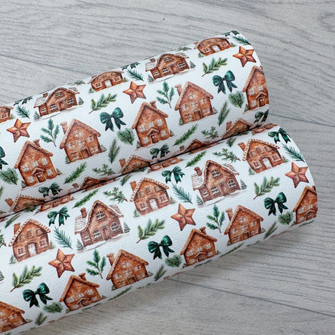 Gingerbread village Leatherette