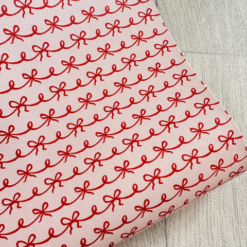 Bow Loops Red Leatherette