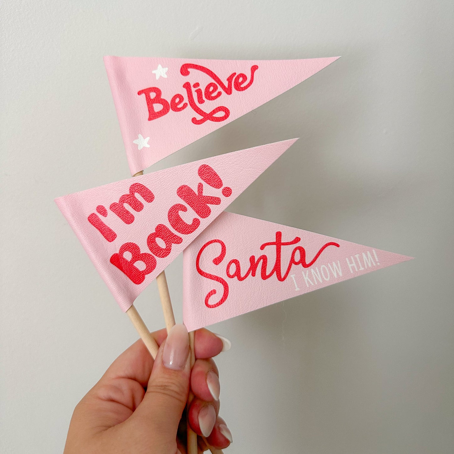 Elf Flags Pink Leatherette