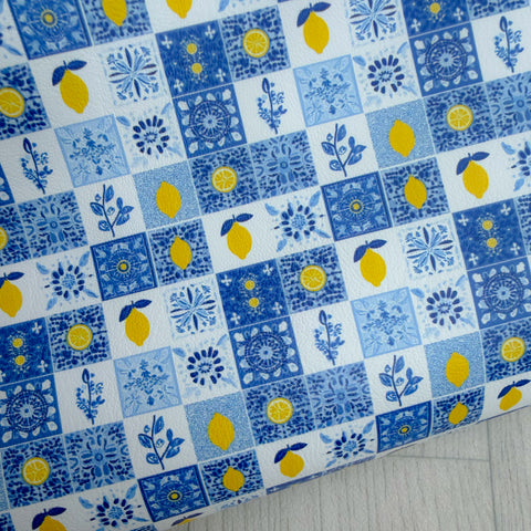 Lemon Tiles Faux Leather