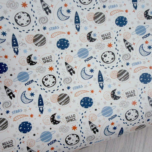 Hello Space Faux Leather Sheet