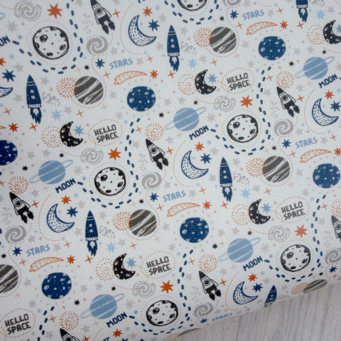Hello Space Faux Leather Sheet