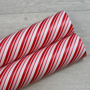 Candy Cane Stripes Leatherette