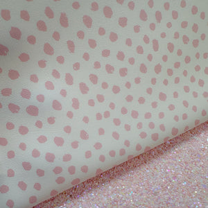 Pink Dalmatian Glitter Duo