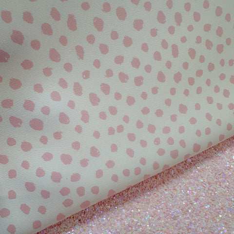 Pink Dalmatian Glitter Duo