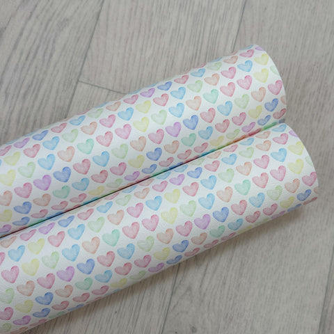 Pastel Hearts Leatherette