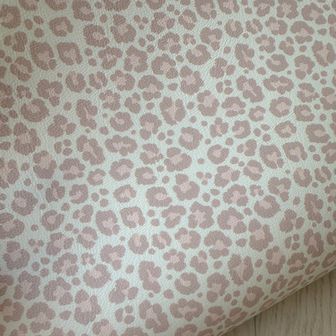 Neutral Leopard Leatherette