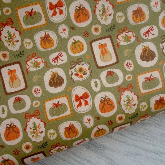 Pumpkin Frames Faux Leather Sheet
