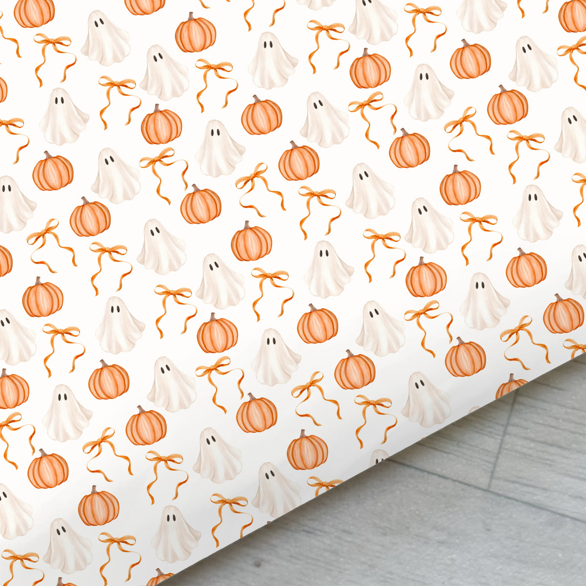 Autumn Ghostie Bows Faux Leather Sheet
