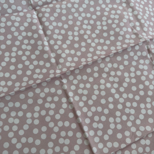 Fat Quarter Cotton Fabric Dusky Pink Polka Dot