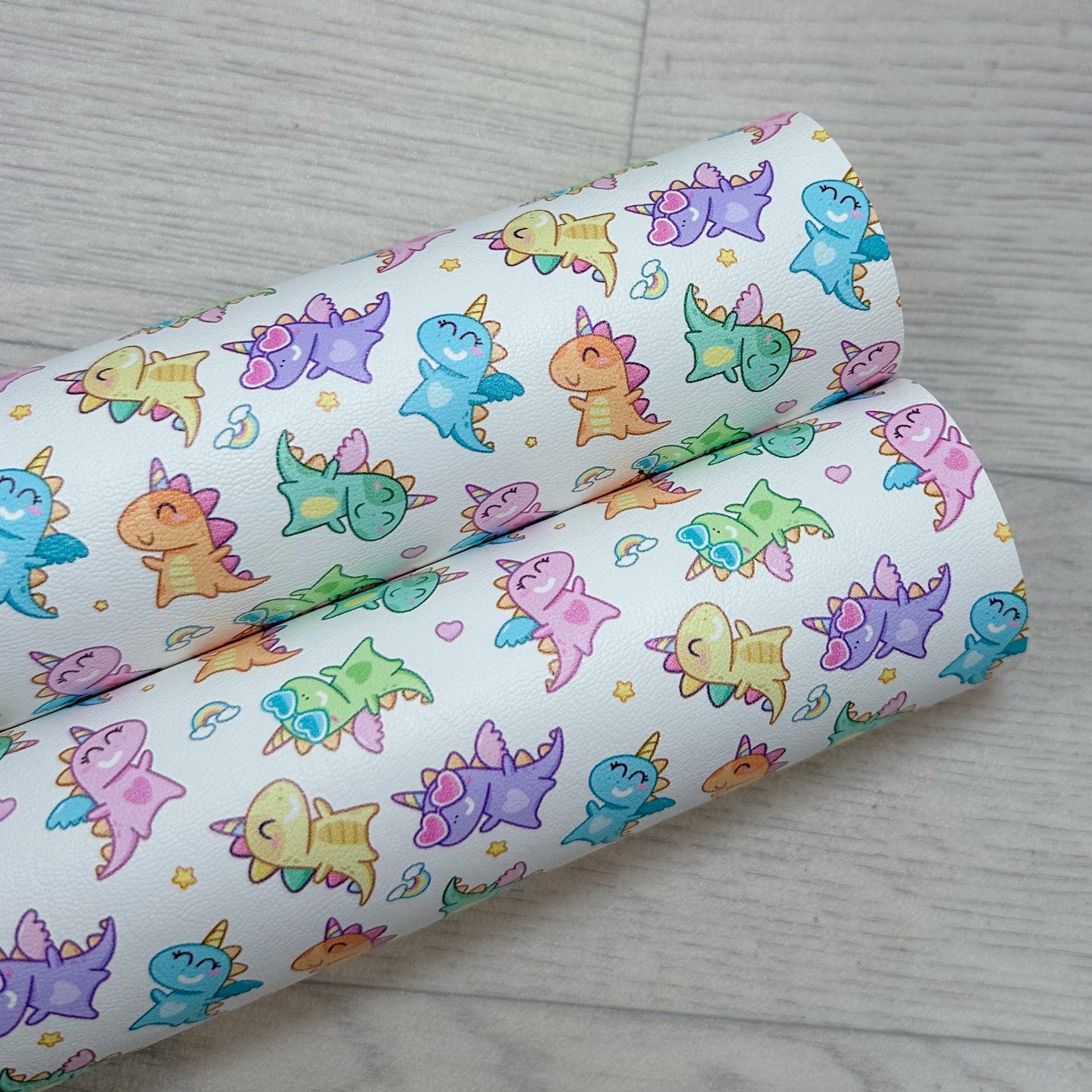 Rainbow Dinos Leatherette