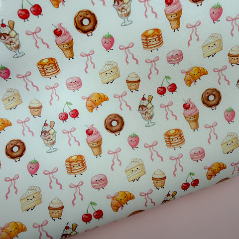 Darling Desserts Faux Leather Sheet