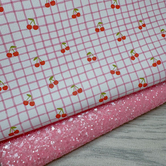 Cherry Check Glitter Duo