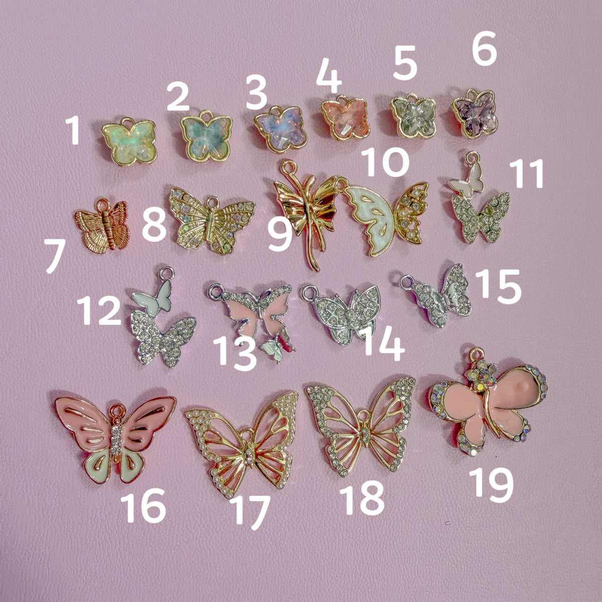 Gold Butterfly Charms