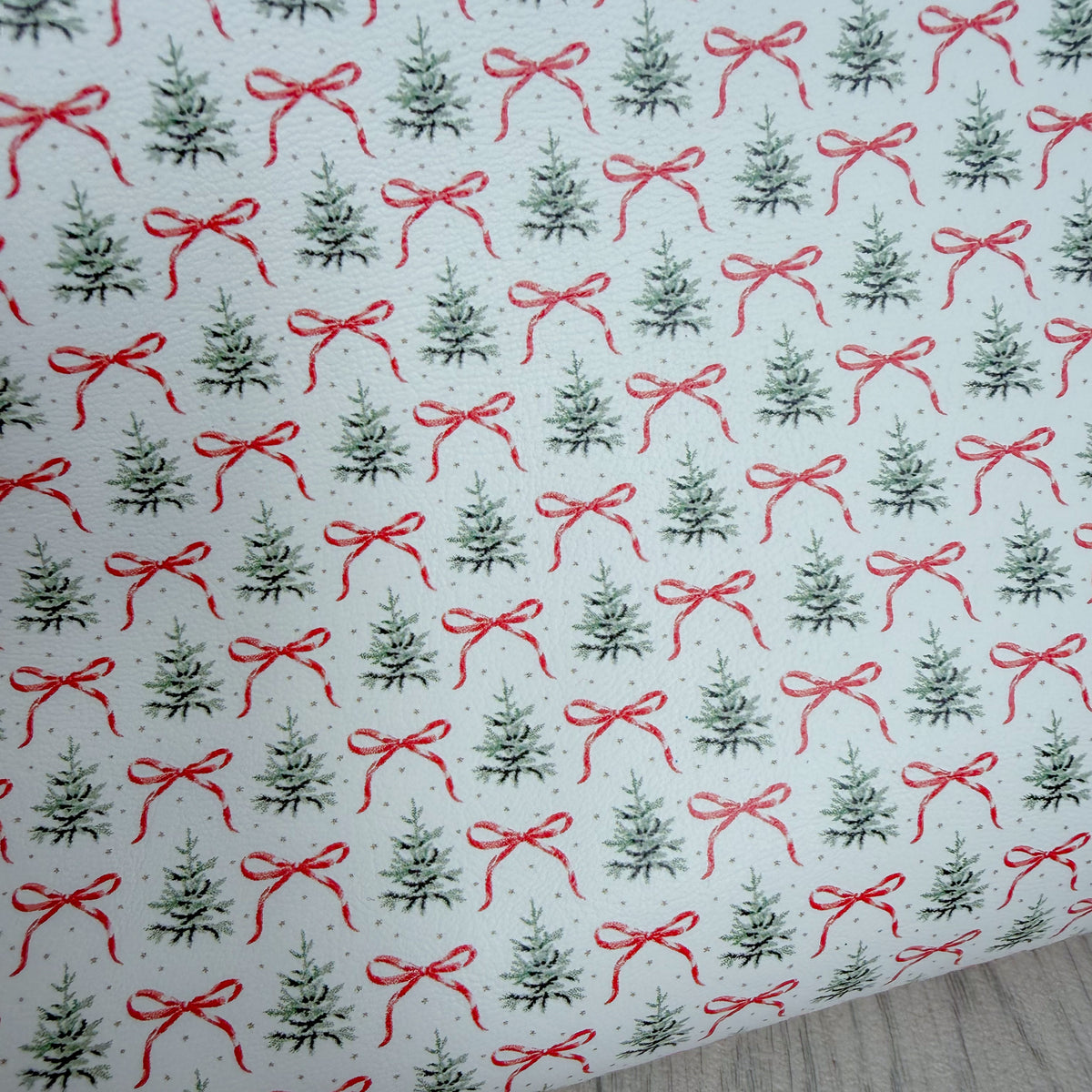 Bows & Pine Trees Faux Leather Sheet