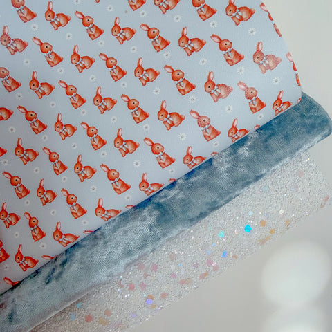 Blue Ribbon Bunny Glitter Trio