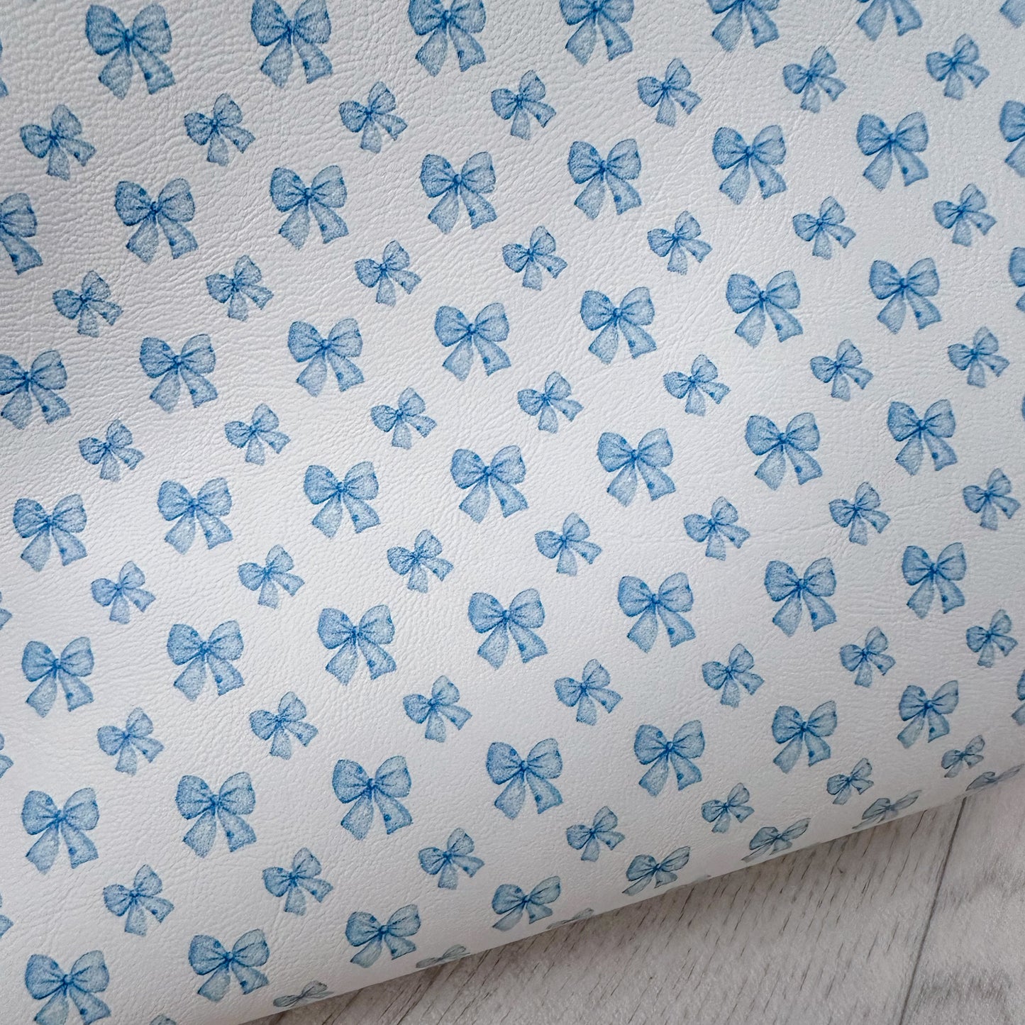 Blue Bows Leatherette
