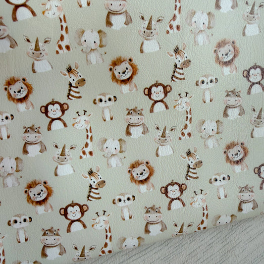 Green Jungle Pals Faux Leather