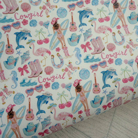 Cowgirl Beach Babe Leather Sheet