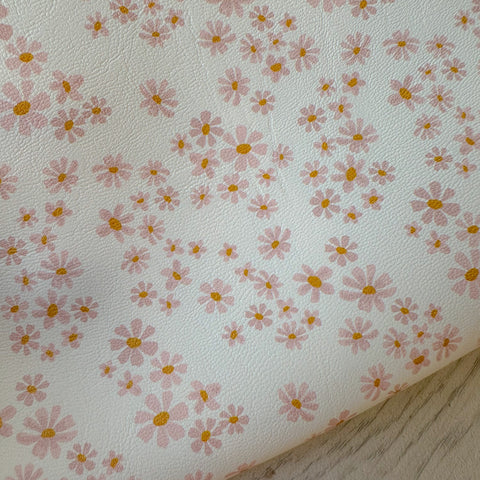 Pink Sweet Daisies Leatherette