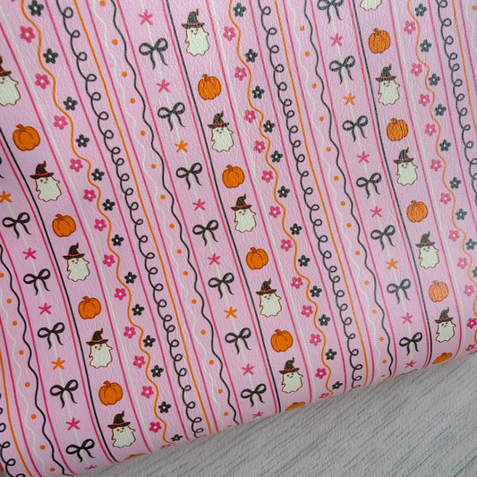Halloween Doodle Faux Leather Sheet