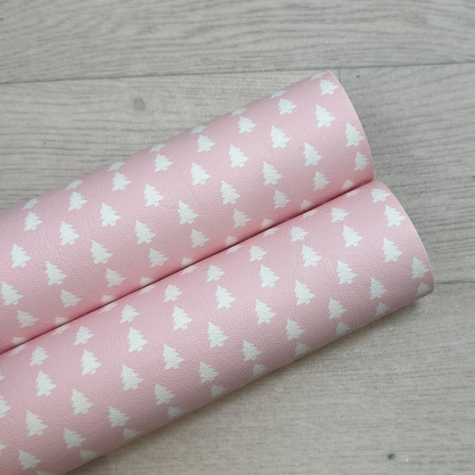 Pink Christmas Trees Leatherette