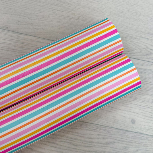 Bright Summer Stripes Leatherette