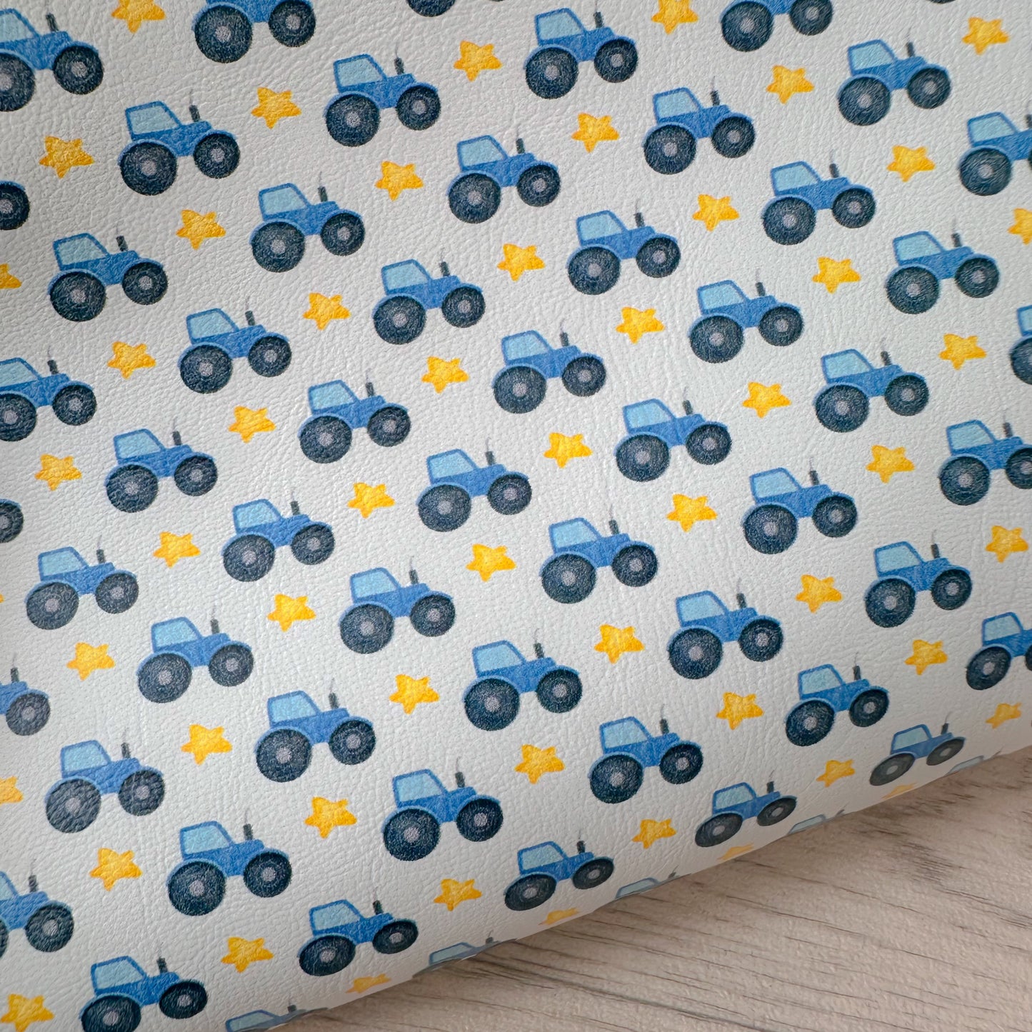 Blue Tractor Leatherette