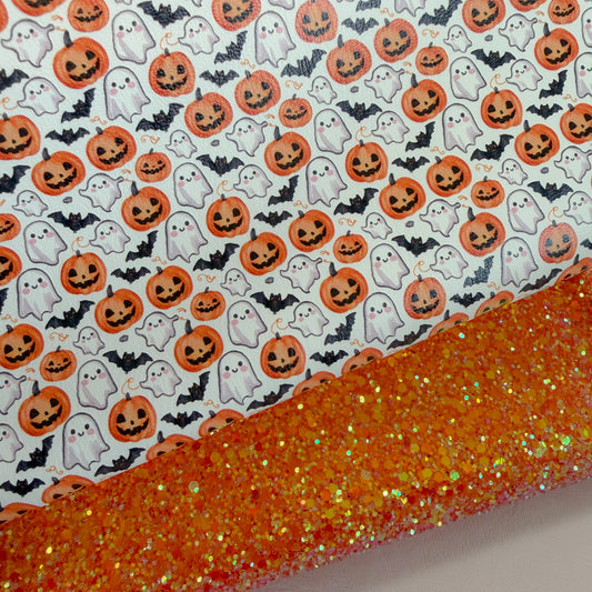 Spooky But Sweet Faux Leather Glitter Duo