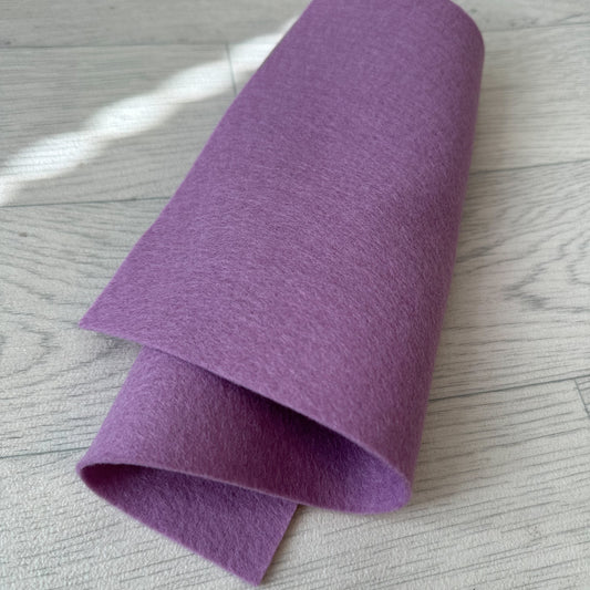 Lilac merino wool felt A4 Sheet 20x30cm 1.2mm thick