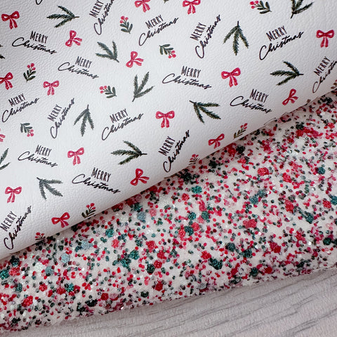 Merry Christmas Glitter Duo