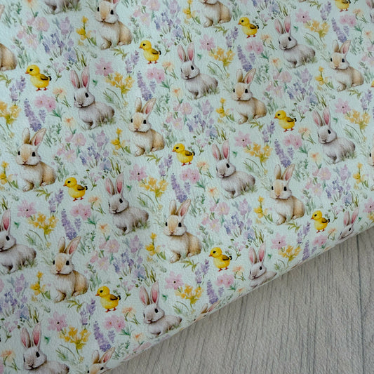Pastel Bunnies & Chicks Leatherette