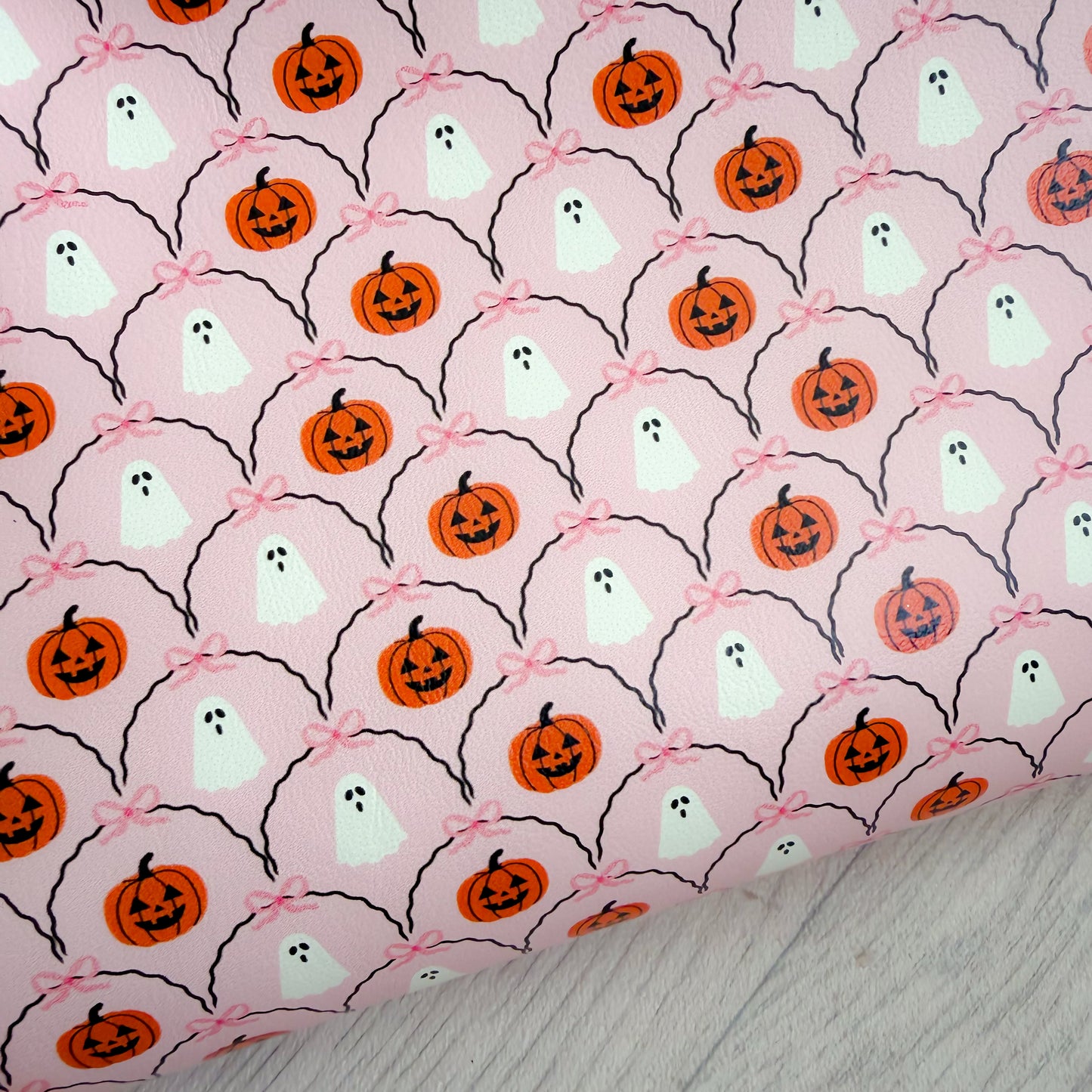Halloween Lattice Faux Leather Sheet