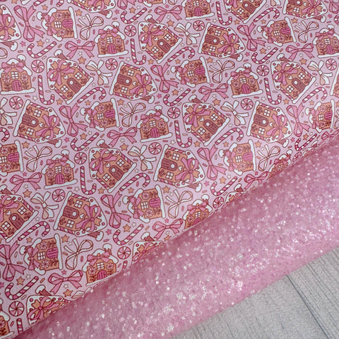 Pink Bows & Gingerbread Glitter Duo