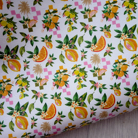 Jazzy Lemons Faux Leather