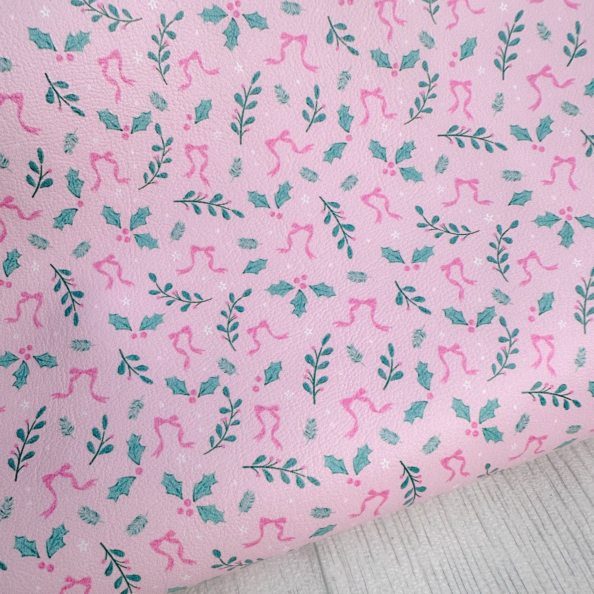 Pink Festive Bows Leatherette